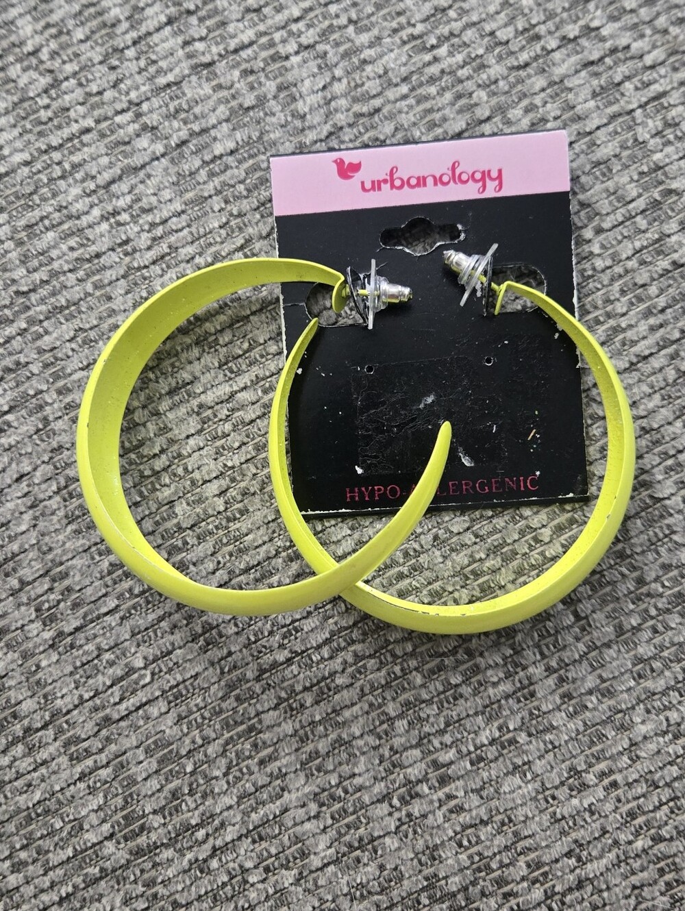 Urbanology Hoop Earrings Bright Yellow
